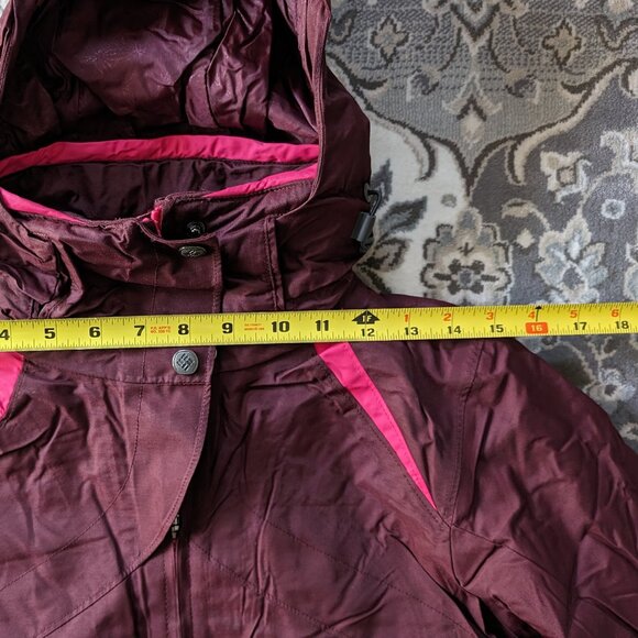 Columbia Bugaboo Interchange 3 in 1 Maroon Burgundy Women Ski Jacket XS - Picture 10 of 11
